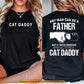 Cat Dad Two-sided T-shirt, Any Man Can Be A Father Tees Father's Day Gift For Cat Lovers