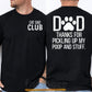 Cat Dad Two-sided T-shirt, Dad Thanks For Pickling Up My Poop Stuff Tees Father's Day Gift For Cat Lovers