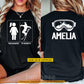 Personalized Skiing Parent Two-sided T-shirt, Your Daughter Vs My Daughter Sport Tees Gift For Skiing Lovers