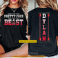 Personalized Wrestling Girls Two-sided T-shirt, Don't Let This Pretty Face Fool You Tees Gift For Wrestling Lovers