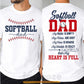 Softball Dad Two-sided T-shirt, Softball Dad My Heart Is Full Tees Father's Day Gift For Softball Lover