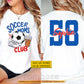 Personalized Soccer Mom Two-sided T-shirt, Soccer Moms Club Tees Mother's Day Gift For Soccer Lovers