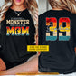 Personalized Volleyball Mom Two-sided T-shirt, I Created A Monster She Calls Me Mom Sport Tees Mother's Day Gift For Volleyball Lovers
