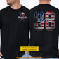 Personalized Lacrosse July 4th Two-sided T-shirt, Patriotic Lacrosse Player Sport Tees Independence Day Gift For Lacrosse Lover