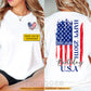 Personalized July 4th Two-sided T-shirt, Happy 250th Birthday USA Tees Independence Day Gift For American Patriot