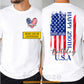 Personalized July 4th Two-sided T-shirt, Happy 250th Birthday USA Tees Independence Day Gift For American Patriot
