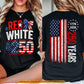 July 4th USA 250 Anniversary Two-sided T-shirt, Red White And 250 Years Tees Independence Day Gift For American Patriot