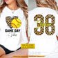 Personalized Softball Two-sided T-shirt, Game Day Vibes Sport Tees Gift For Softball Lover