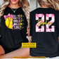 Personalized Softball Girl Two-sided T-shirt, All The Pretty Girls Walk Like This Sport Tees Gift For Softball Lover