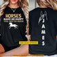Funny Personalized Horse Two-sided T-shirt, Horses Make Me Happy Tees Gift For Horse Lover