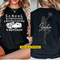 Personalized Cheerleading First Day Of School Two-sided T-shirt, School Is Important Back To School Tees, Student Gift For Cheerleading Lover