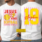 Personalized Softball & Jesus Two-sided T-shirt, Run The Bases Set Before You Sport Tees Gift For Christian, Softball Lover