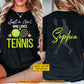 Personalized Tennis Two-sided T-shirt, Just A Girl Who Loves Tennis Sport Tees Gift For Tennis Lover
