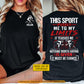 Personalized Wrestling Two-sided T-shirt, This Sport Pushes Me To My Limits Sport Tees Gift For Wrestling Lover