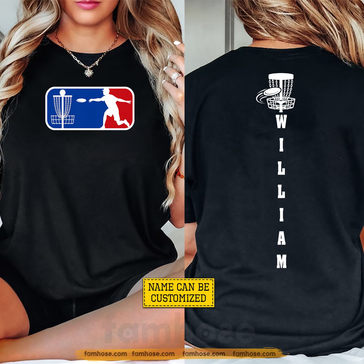 Personalized Disc Golf Two-sided T-shirt, Major League Of Chain Chasers Sport Tees Gift For Disc Golf Lover