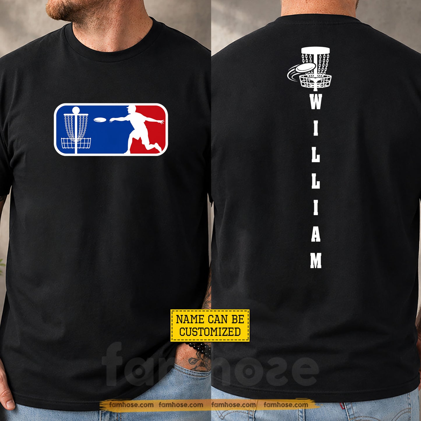 Personalized Disc Golf Two-sided T-shirt, Major League Of Chain Chasers Sport Tees Gift For Disc Golf Lover