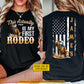 Personalized Cowboy Bull Riding USA Two-sided T-shirt, This Actually Is My First Rodeo Tees Gift For Cowboys, Bull Riding Lover