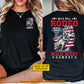 Personalized Cowboy Bull Riding USA Two-sided T-shirt, Wild Bull Rodeo Show Tees Gift For Cowboys, Bull Riding Lover