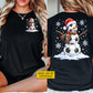 Funny Personalized Christmas Soccer Snowman Two-sided T-shirt, Snow Much Soccer Sport Tees, Xmas Gift For Soccer Lover