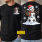 Funny Personalized Christmas Soccer Snowman Two-sided T-shirt, Snow Much Soccer Sport Tees, Xmas Gift For Soccer Lover