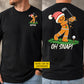Funny Personalized Christmas Gingerbread Playing Golf Two-sided T-shirt, Oh Snap! Tees, Xmas Gift For Golf Lover