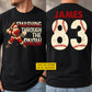 Personalized Christmas Baseball Two-sided T-shirt, Smashing Through The Snow Sport Tees, Xmas Gift For Baseball Lover