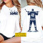 Personalized Hockey Mom Two-sided T-shirt, Hockey Mom Design Tees Mother's Day Gift For Hockey Lovers