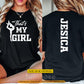 Personalized Gymnastics Parent Two-sided T-shirt, That's My Girl Sport Tees Gift For Gymnastic Lovers