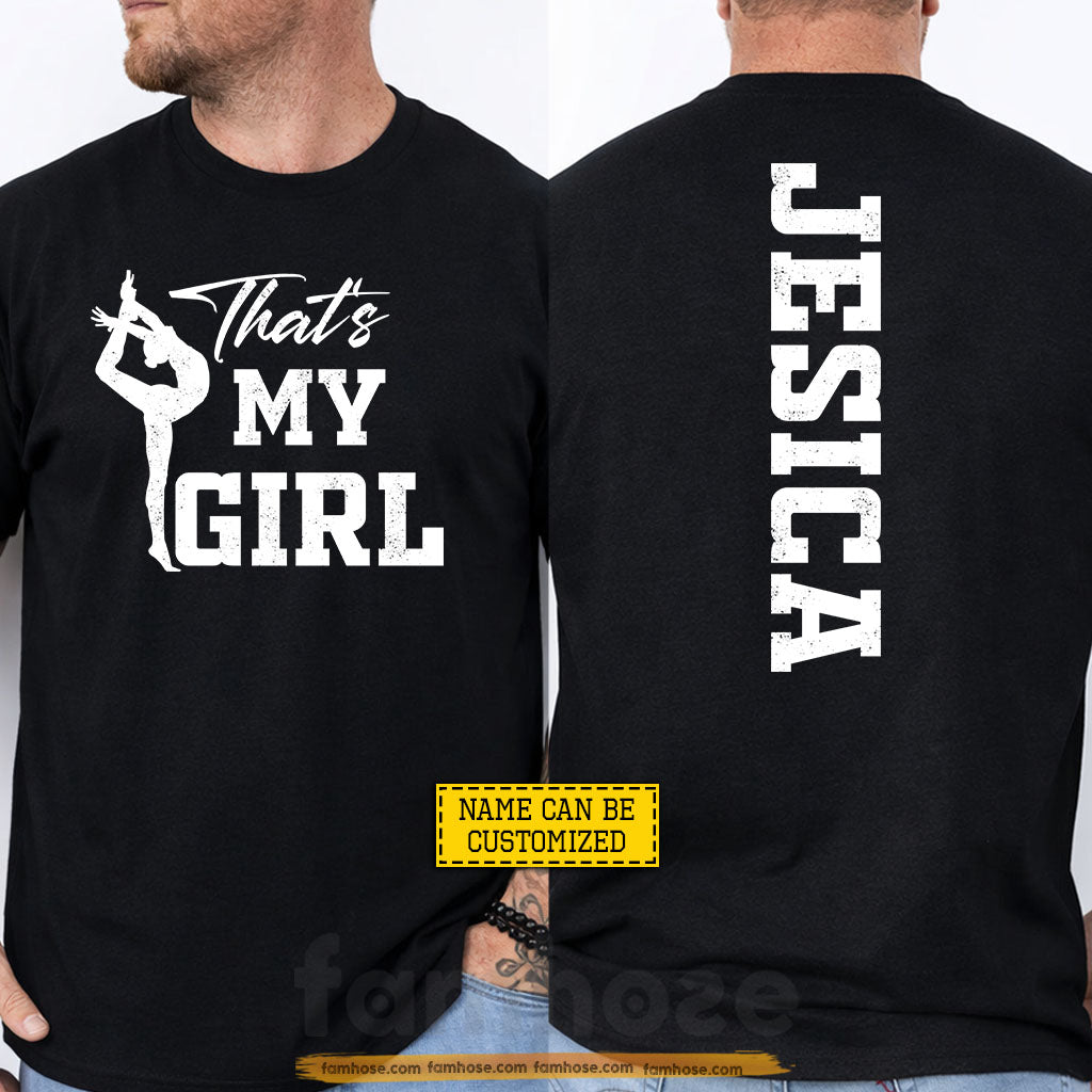 Personalized Gymnastics Parent Two-sided T-shirt, That's My Girl Sport Tees Gift For Gymnastic Lovers