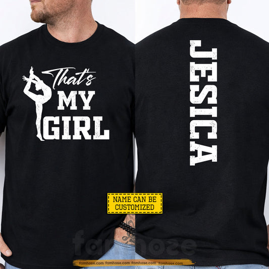 Personalized Gymnastics Parent Two-sided T-shirt, That's My Girl Sport Tees Gift For Gymnastic Lovers