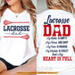 Lacrosse Dad Two-sided T-shirt, Lacrosse Dad My Heart Is Full Tees Father's Day Gift For Lacrosse Lover