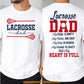 Lacrosse Dad Two-sided T-shirt, Lacrosse Dad My Heart Is Full Tees Father's Day Gift For Lacrosse Lover