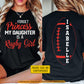 Personalized Rugby Parent Two-sided T-shirt, Forget Princess My Daughter Is A Rugby Girl Sport Tees Gift For Rugby Lovers