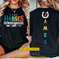 Funny Personalized Horse Two-sided T-shirt, I Like Horses And Maybe 3 People Tees Gift For Horse Lover