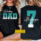 Personalized Hockey Dad Two-sided T-shirt, Hockey Dad Design Tees Father's Day Gift For Hockey Lover