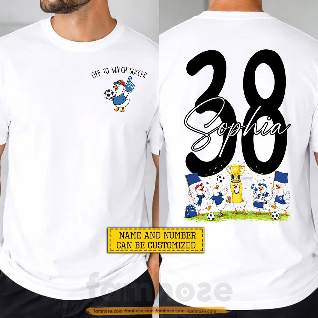 Personalized International Soccer Championship 2026 Two-sided T-shirt, Off To Watch Soccer Tournament 2026 Tees Sport Gift
