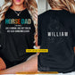 Personalized Horse Dad Two-sided T-shirt, Horse Dad Like A Normal Dad But Cooler Tees Father's Day Gift For Horse Lovers