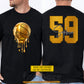 Personalized Basketball Two-sided T-shirt, Drippin' Gold Basketball Sport Tees Gift For Basketball Lover