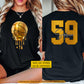 Personalized Basketball Two-sided T-shirt, Drippin' Gold Basketball Sport Tees Gift For Basketball Lover
