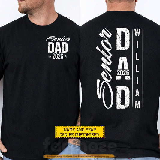 Personalized Senior Dad Two-sided T-shirt, Senior Dad Tees Father's Day Gift
