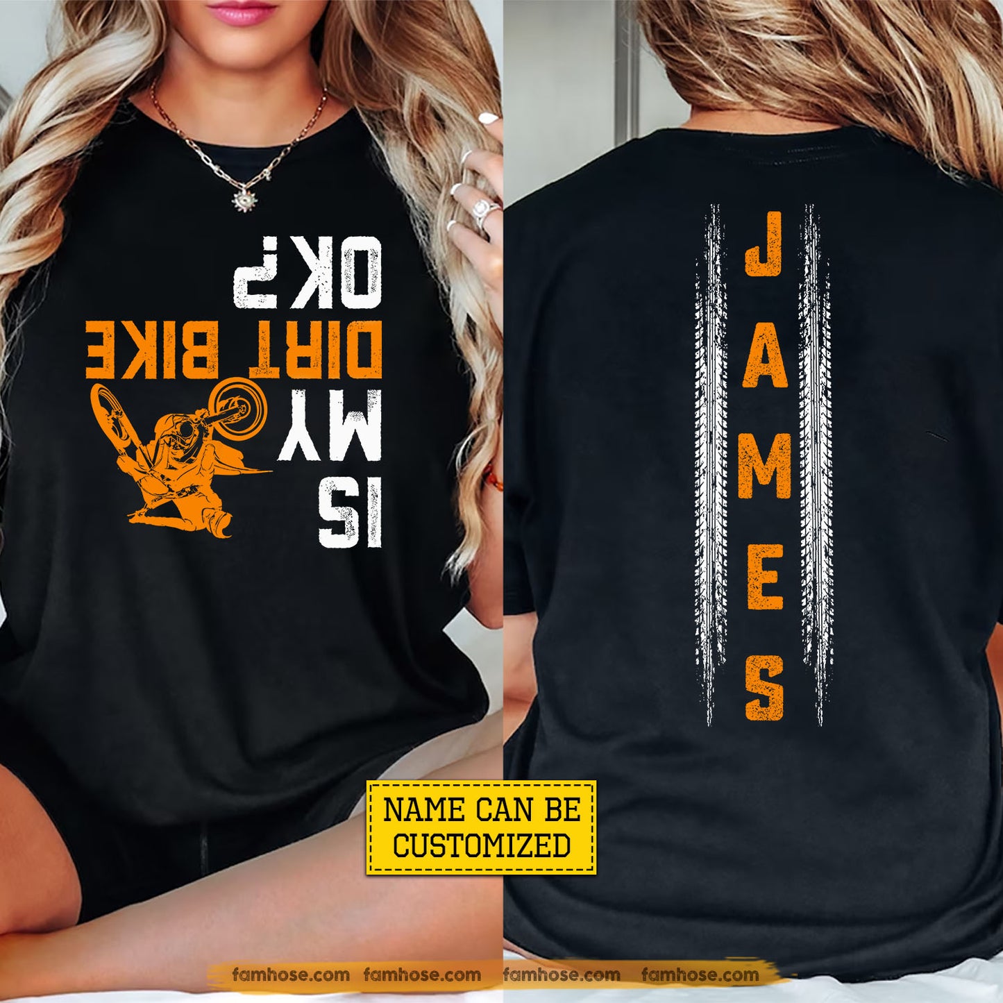 Personalized Motocross Two-sided T-shirt, Is My Dirt Bike Ok Tees Gift For Motocross Lover
