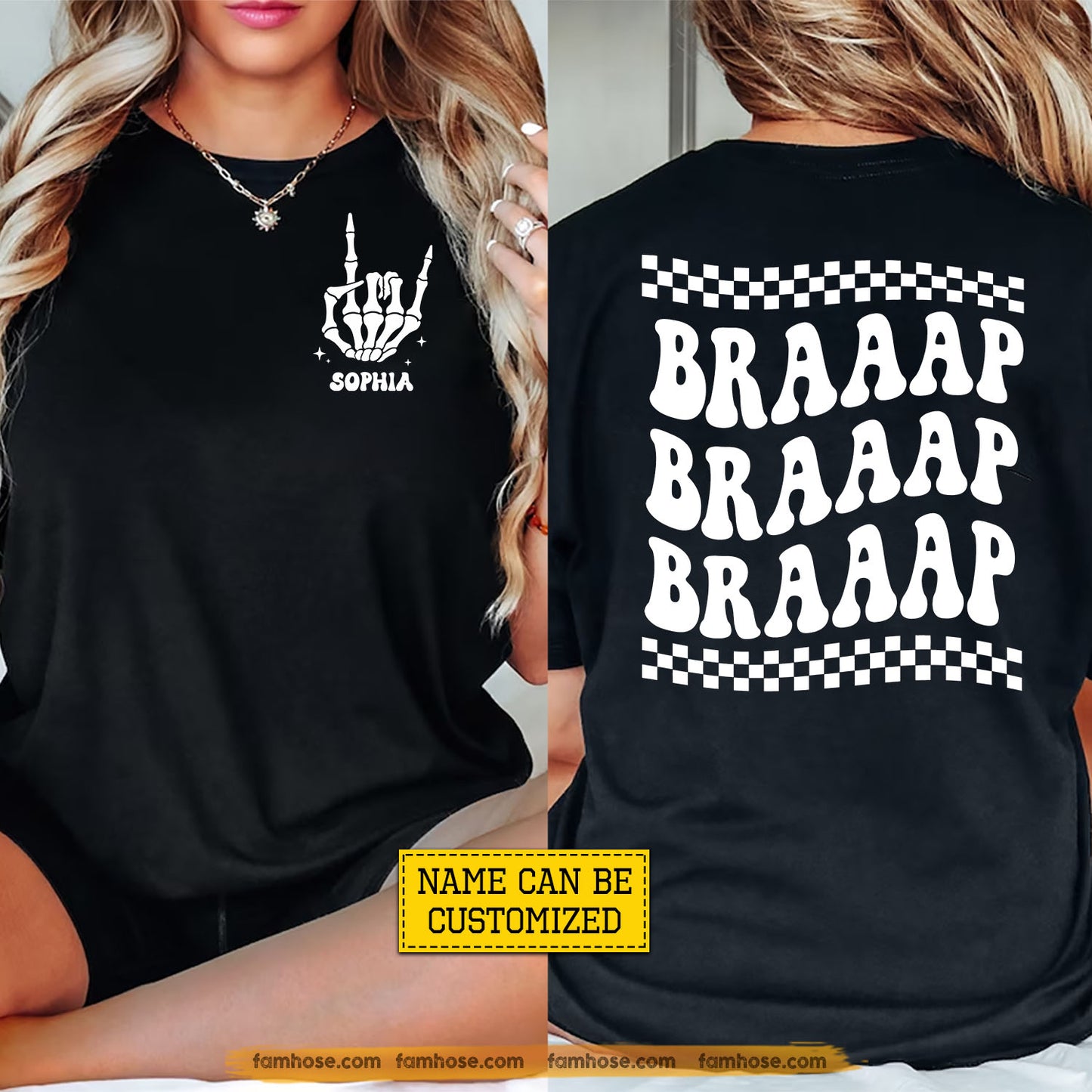 Personalized Motocross Two-sided T-shirt, Braaap Braaap Braaap Tees Gift For Dirt Bike Lovers