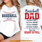 Funny Baseball Dad Two-sided T-shirt, But My Heart Is Full Tees Father's Day Gift For Baseball Lover