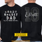 Personalized Hockey Dad Two-sided T-shirt, Crazy Hockey Dad Sport Tees Father's Day Gift For Hockey Lovers