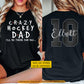 Personalized Hockey Dad Two-sided T-shirt, Crazy Hockey Dad Sport Tees Father's Day Gift For Hockey Lovers