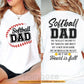 Softball Dad Two-sided T-shirt, My Wallet Is Empty Tees Father's Day Gift For Softball Lovers