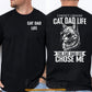 Cat Dad Two-sided T-shirt, I Didn't Choose Cat Dad Life Tees Father's Day Gift For Cat Lovers