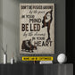 Motivational Personalized Ice Skating Girl Canvas Painting, Don't Be Pushed Around Sport Wall Art Decor, Poster Gift For Ice Skating Lovers