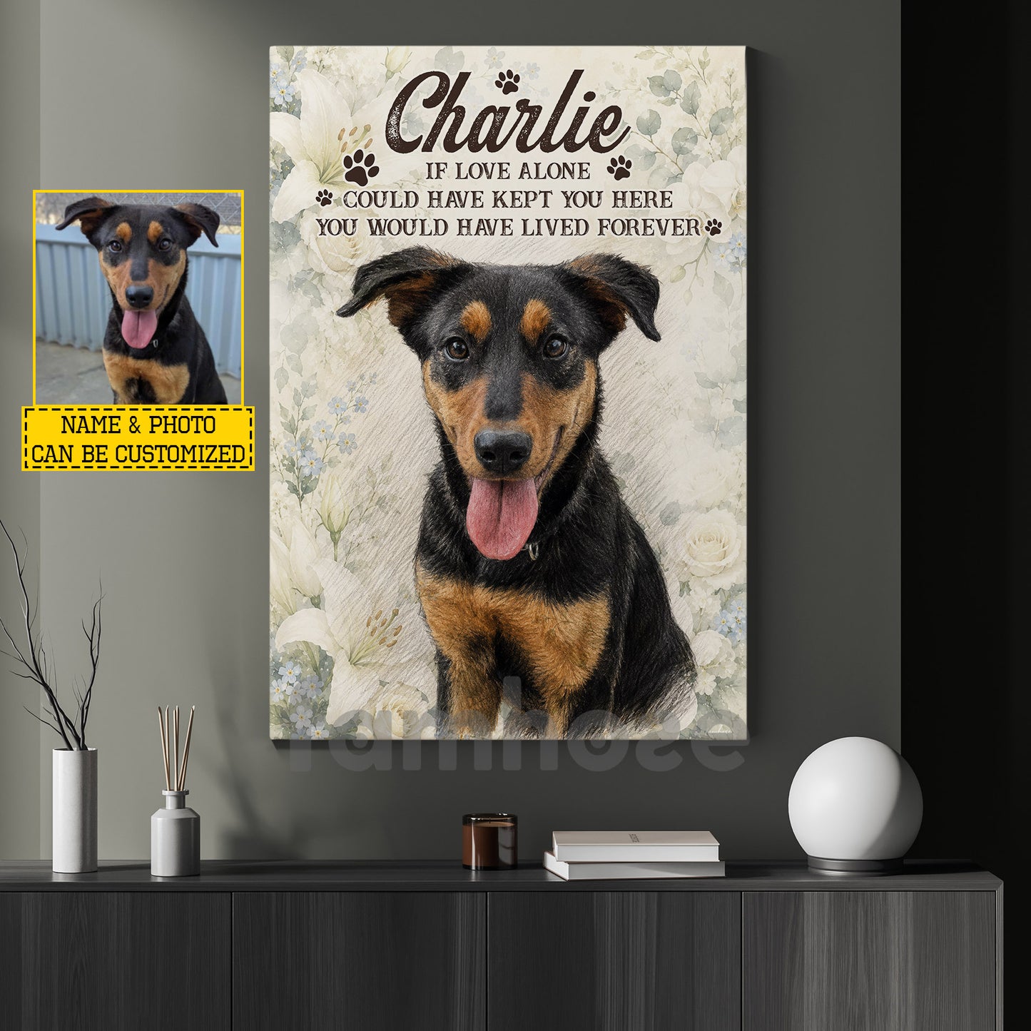 Personalized Dog Loss Keepsake & Memories Canvas Painting, You Would Have Lived Forever Wall Art Decor, Poster Gift For Dog Lover