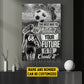Motivational Personalized Soccer Woman Canvas Painting, The Best Way To Perdict Your Future Sport Wall Art Decor, Poster Gift For Soccer Lovers